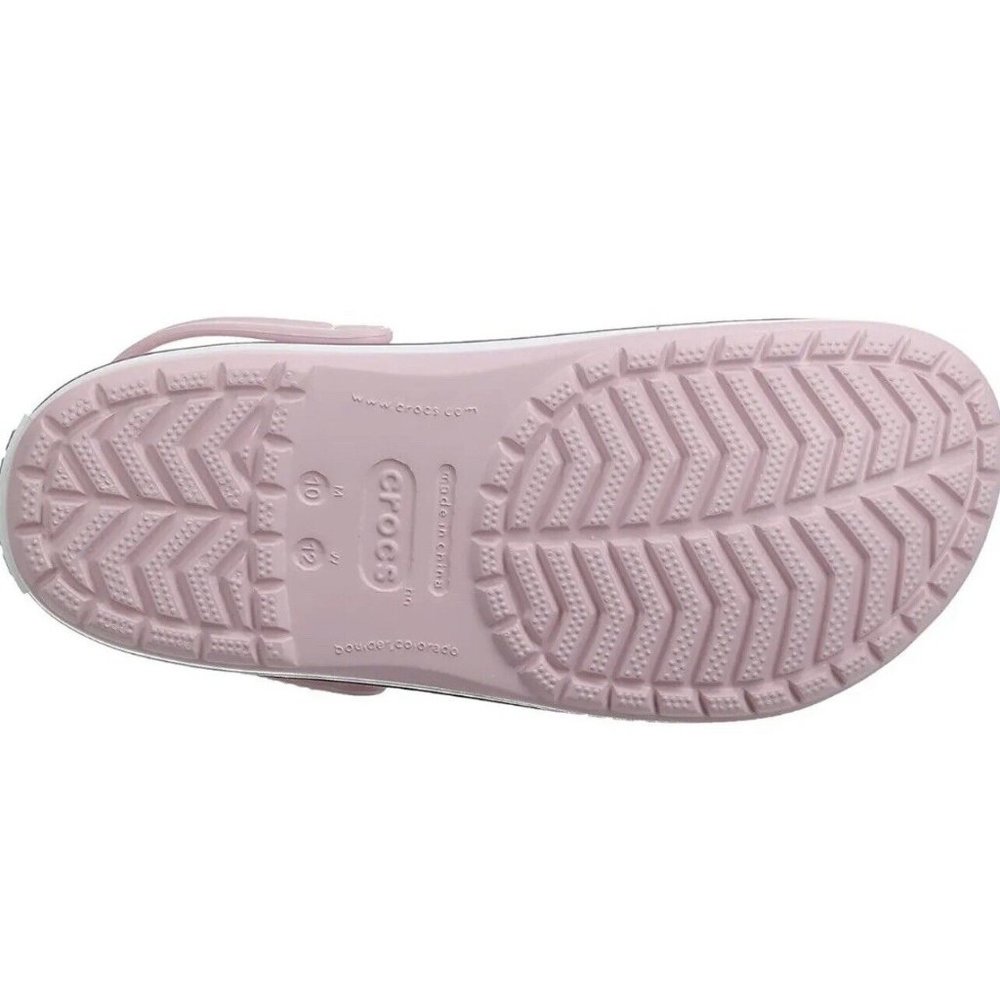 Crocs Crocband Clog Shoes, Pearl Pink/Wild Orchid, Mens 10 US M / Womens 12 US M - Picture 6 of 6